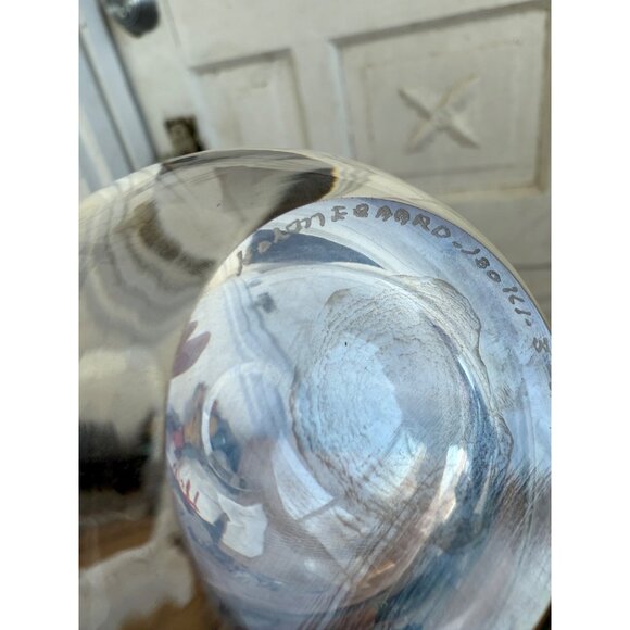 MCM Holmegaard Hellas Clear Vase Per Lütken Etched Susanne kneeling nude - Picture 7 of 8